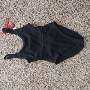 NWT Left on Friday Double Scoop one piece swimsuit in Jet (black) size Medium